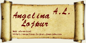 Angelina Lojpur vizit kartica